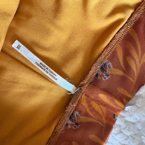 Free People Orange Floral Skirt - Picture 2 of 2